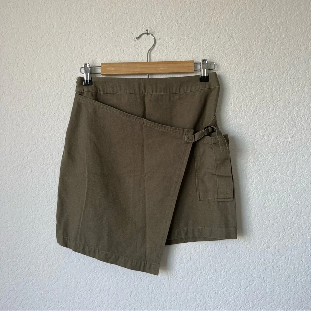 Urban Outfitters Green Khaki Cargo Skirt